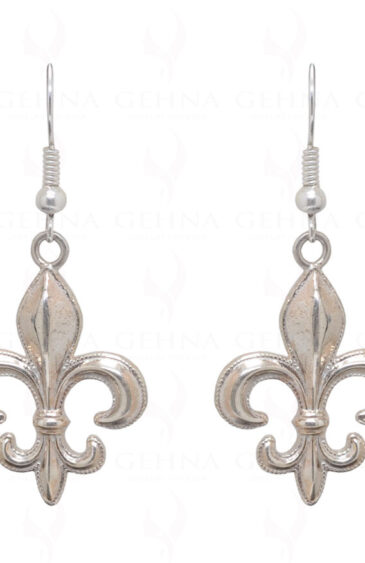 French Bourbon Lily Shaped 925 Sterling Silver Earrings SE06-1001