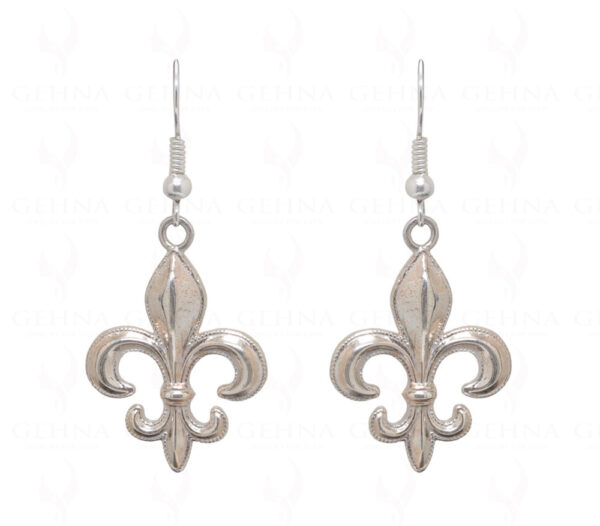 French Bourbon Lily Shaped 925 Sterling Silver Earrings SE06-1001