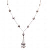 Oxidized Silver Beads Tassels With 925 Sterling Silver Chain SN-1001