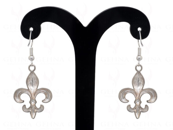 French Bourbon Lily Shaped 925 Sterling Silver Earrings SE06-1001