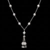Oxidized Silver Beads Tassels With 925 Sterling Silver Chain SN-1001