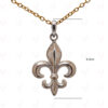 French Bourbon Lily Shaped 925 Sterling Silver Pendant SP05-1001