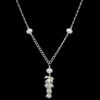 Oxidized Silver Beads Tassels With 925 Sterling Silver Chain SN-1002