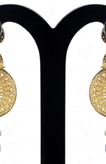 Topaz & Amethyst, Pearl Antique Polished 925 Sterling Silver Earrings Se011003