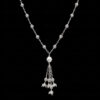 Oxidized Silver Beads Tassels With 925 Sterling Silver Chain SN-1003