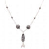 Oxidized Silver Beads Tassels With 925 Sterling Silver Chain SN-1004