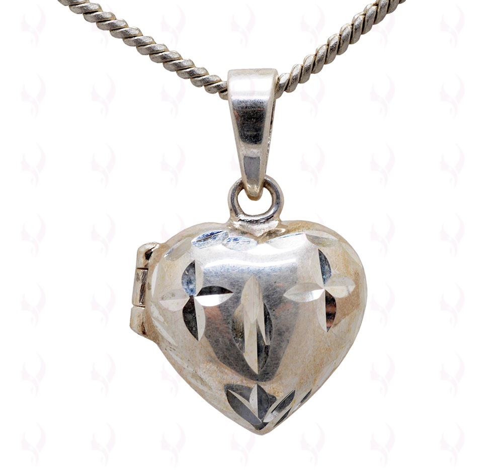 Best Gift !! Heart Shaped Photo Frame Style 925 Sterling Silver Pendant SP05-1004