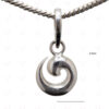 Spiral Shaped Charms Pendant In 925 Sterling Silver SP05-1005