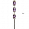 Amethyst Gemstone Studded 925 Sterling Silver Pendant & Earring Set SP04-1005