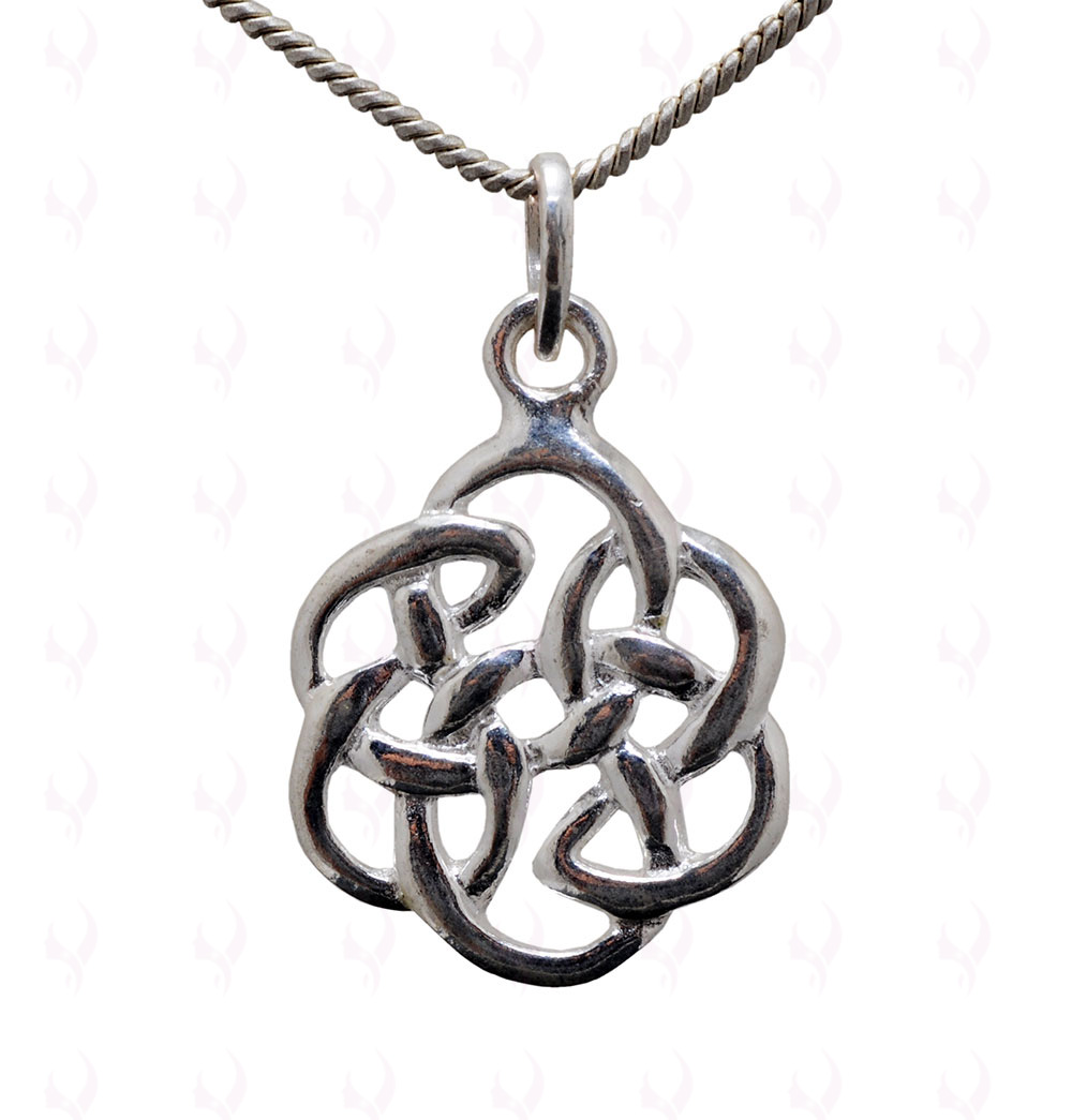 Triquetra Shaped Charms Pendant Made In 925 Sterling Silver SP05-1007