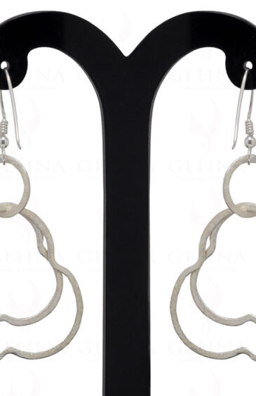 2 Layer Cloud Shaped 925 Sterling Silver Earrings SE06-1007