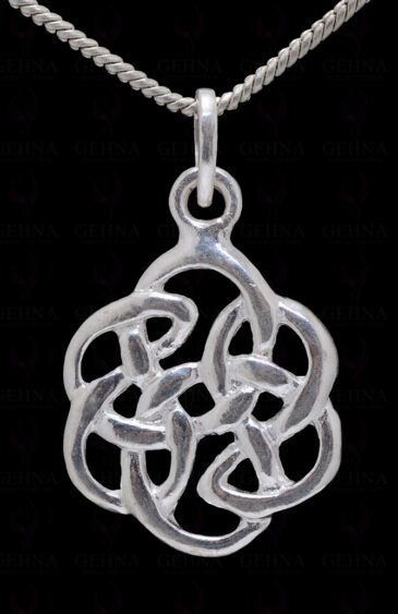 Triquetra Shaped Charms Pendant Made In 925 Sterling Silver SP05-1007