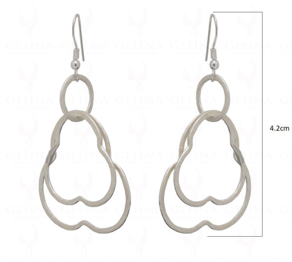 2 Layer Cloud Shaped 925 Sterling Silver Earrings SE06-1007