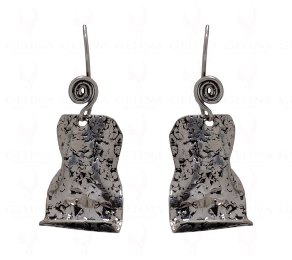 925 Sterling Silver Oxidized Polished Earrings SE06-1008