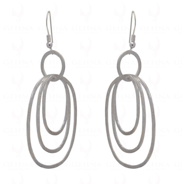 3 Layer Oval Shaped 925 Sterling Silver Earrings SE06-1009