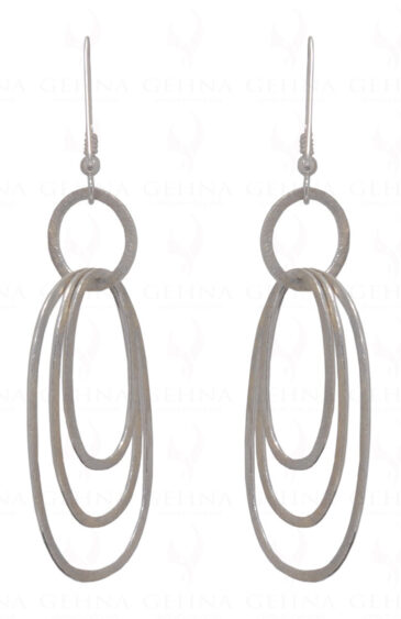 3 Layer Oval Shaped 925 Sterling Silver Earrings SE06-1009