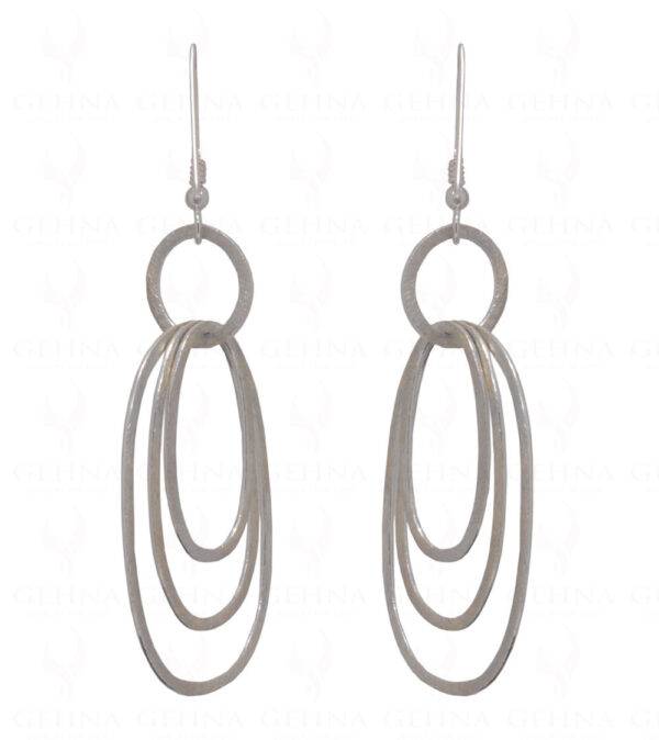 3 Layer Oval Shaped 925 Sterling Silver Earrings SE06-1009