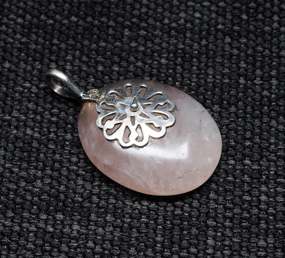 Rose Quartz Pendant Sterling Silver Necklace - Shop Online at Earth Song  Jewelry
