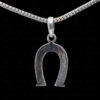 Lucky Horseshoe Charms Pendant Made In 925 Sterling Oxidised Silver SP05-1009
