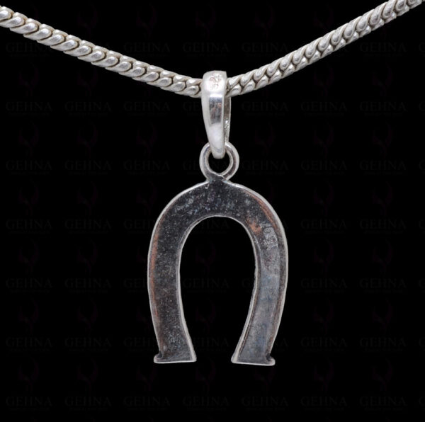 Lucky Horseshoe Charms Pendant Made In 925 Sterling Oxidised Silver SP05-1009