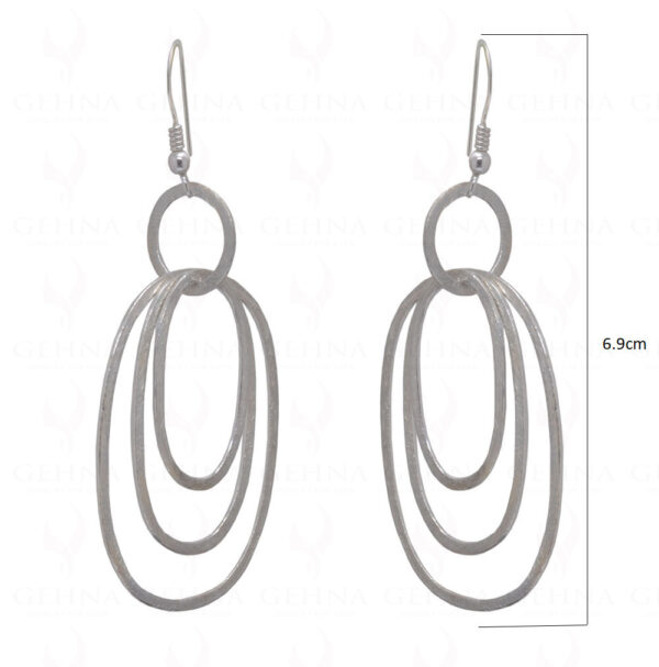 3 Layer Oval Shaped 925 Sterling Silver Earrings SE06-1009