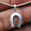 Lucky Horseshoe Charms Pendant Made In 925 Sterling Oxidised Silver SP05-1009