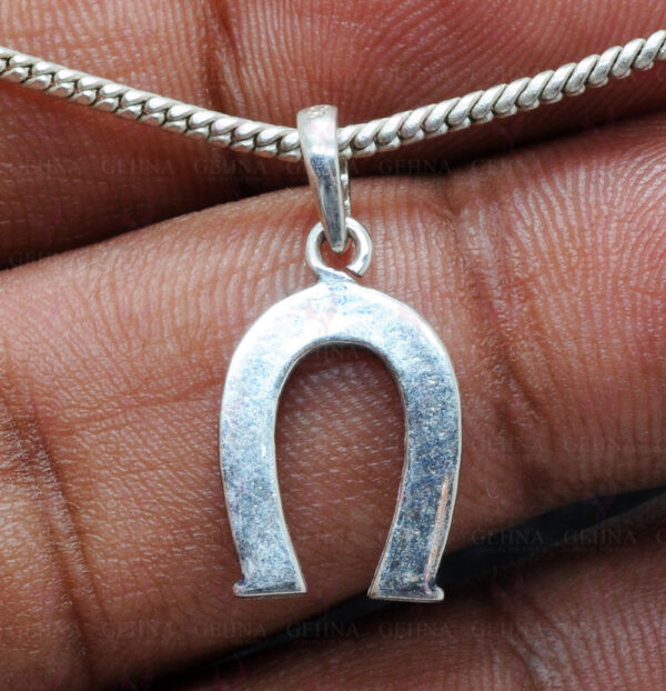 Lucky Horseshoe Charms Pendant Made In 925 Sterling Oxidised Silver SP05-1009