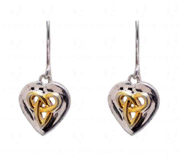 Heart Shape 925 Solid Silver Engraved Pendant & Earring Set SP04-1010