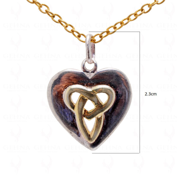 Heart Shape 925 Solid Silver Engraved Pendant & Earring Set SP04-1010