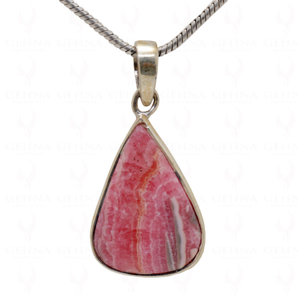 Rhodochrosite Pear Shape Gemstone 925 Silver Pendant SP02-1011