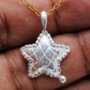 Star Shaped 925 Sterling Silver Charms Pendant SP05-1011
