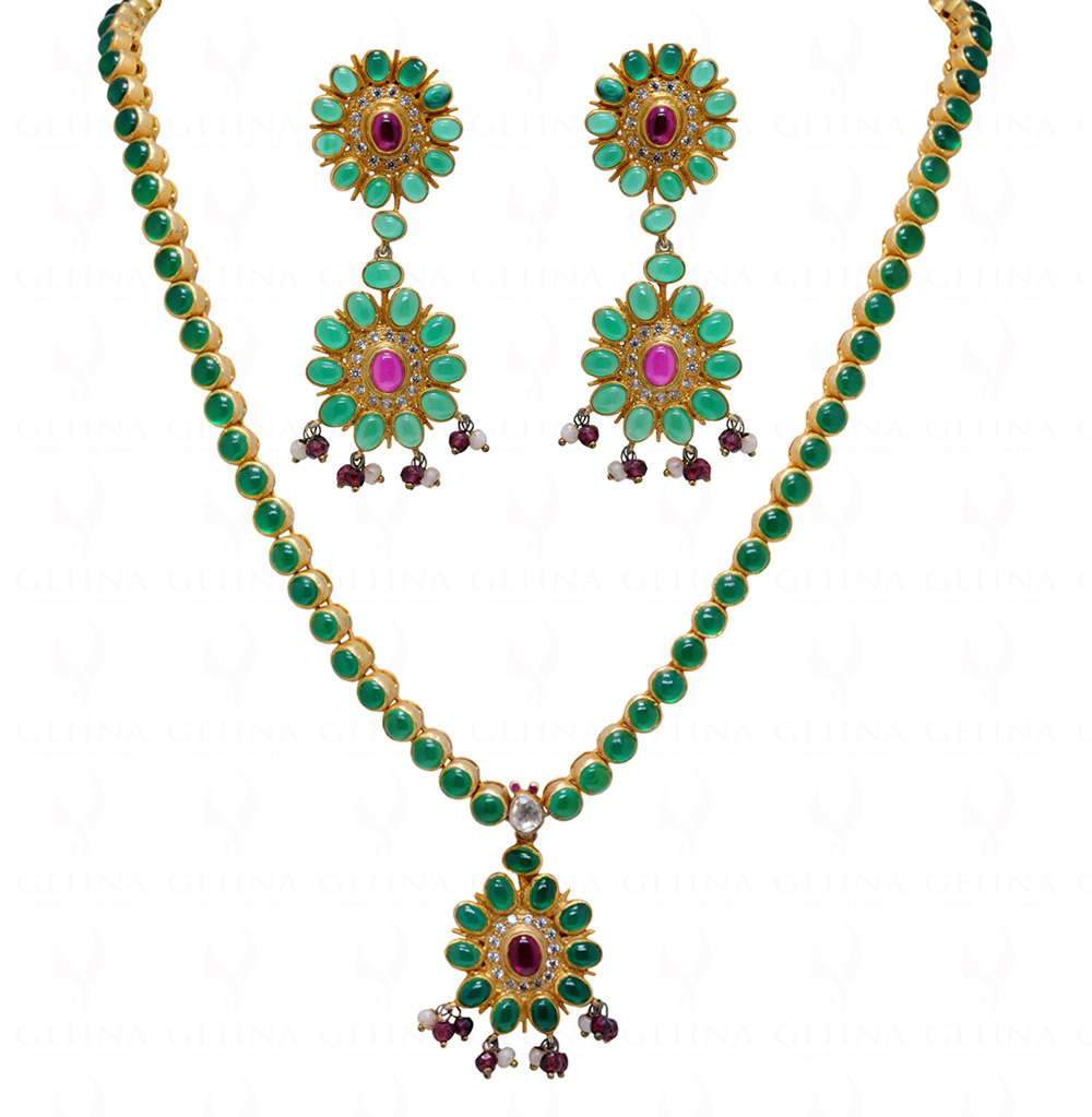 Elegant Necklace Natural colorful gemstone beaded chocker – ENKI DUBAI