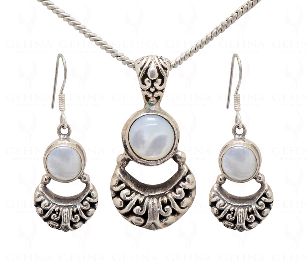 GAHNA MART Pendant Earring Chain Jewellery Set | Grey | Gift for Women &  Girls, Pack of 1 - Gahna Mart