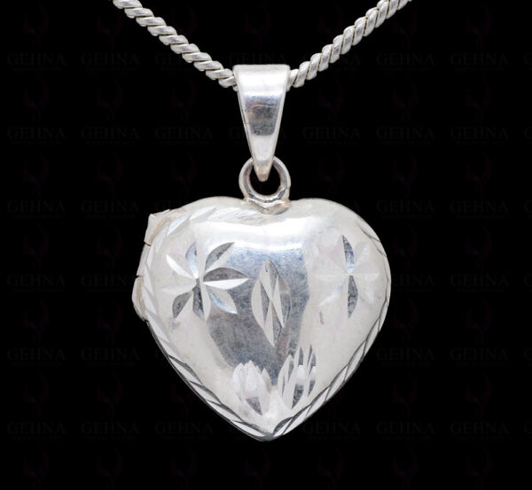 Best Gift !! Heart Shaped Photo Frame Style 925 Sterling Silver Pendant SP05-1012