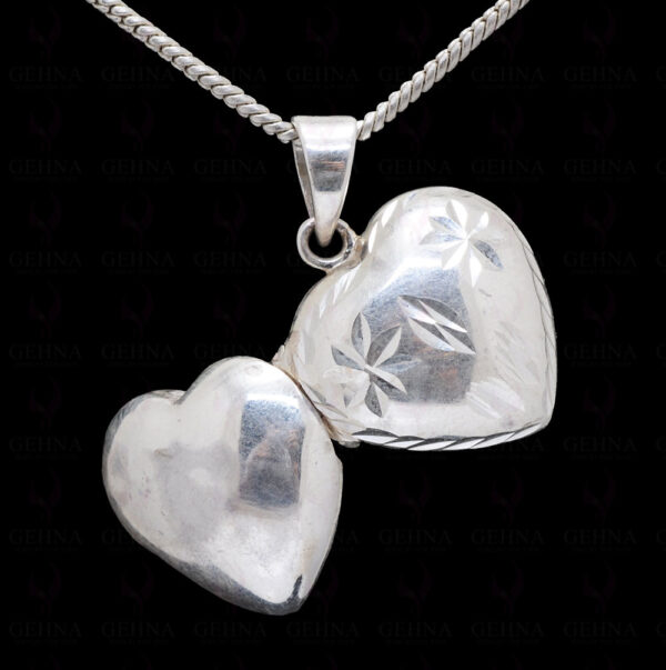 Best Gift !! Heart Shaped Photo Frame Style 925 Sterling Silver Pendant SP05-1012