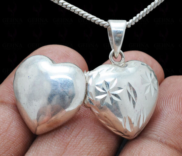 Best Gift !! Heart Shaped Photo Frame Style 925 Sterling Silver Pendant SP05-1012