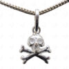 Skull Shaped Charms Pendant Made In 925 Sterling Silver SP05-1013