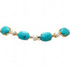 Pearl, Turquoise & Topaz Studded Necklace & Earring Set .925 Silver SN-1013