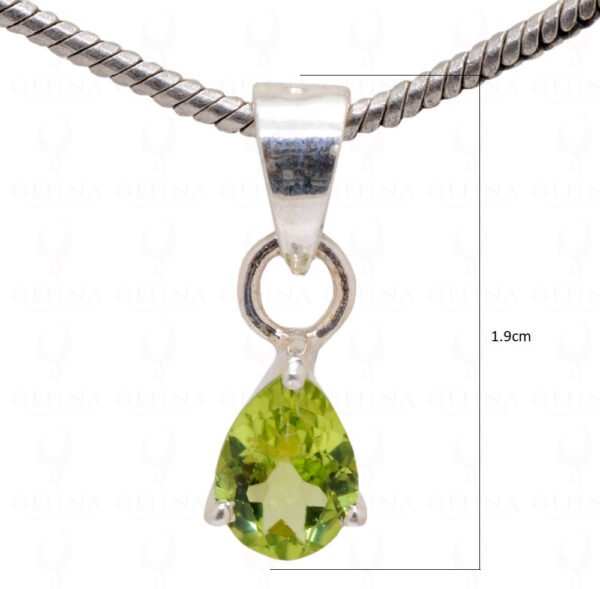 Peridot Pear Shape Gemstone 925 Silver Pendant SP02-1013