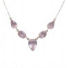 Rose Quartz Gemstone Necklace In .925 Sterling Silver SN-1014