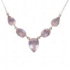 Rose Quartz Gemstone Necklace In .925 Sterling Silver SN-1014