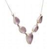 Rose Quartz Gemstone Necklace In .925 Sterling Silver SN-1014