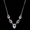 Rose Quartz Gemstone Necklace In .925 Sterling Silver SN-1014