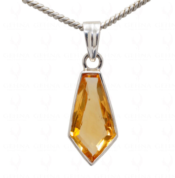 Citrine Gemstone 925 Silver Pendant SP02-1016