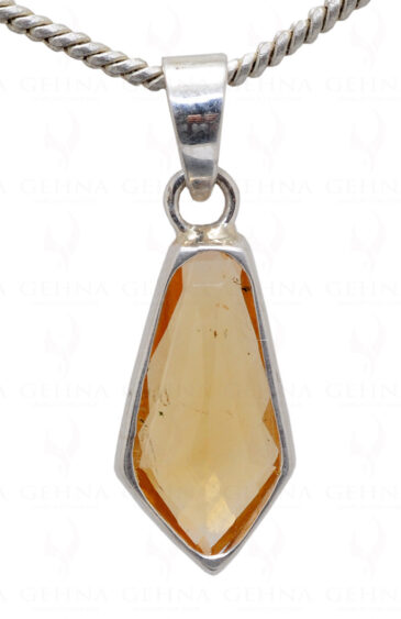 Citrine Gemstone 925 Silver Pendant SP02-1016