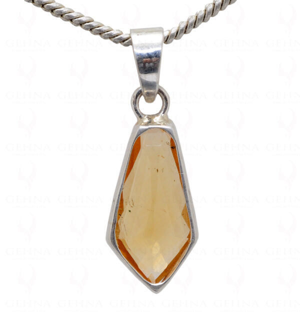 Citrine Gemstone 925 Silver Pendant SP02-1016