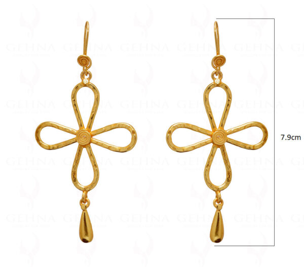925 Sterling Solid Silver Jewelry Cross Dangle Earrings For Women SE06-1016