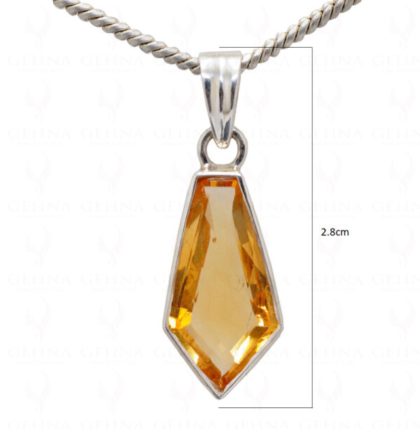 Citrine Gemstone 925 Silver Pendant SP02-1016