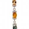 Multi Color Tourmaline Gemstone Sterling Silver Pendant & Earring Set SP04-1016