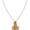 Sea Water Pearl, Tourmaline, & Sapphire Gemstone Necklace In .925 Silver SN-1017